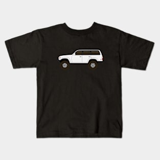 fj80 Land Cruiser white Kids T-Shirt